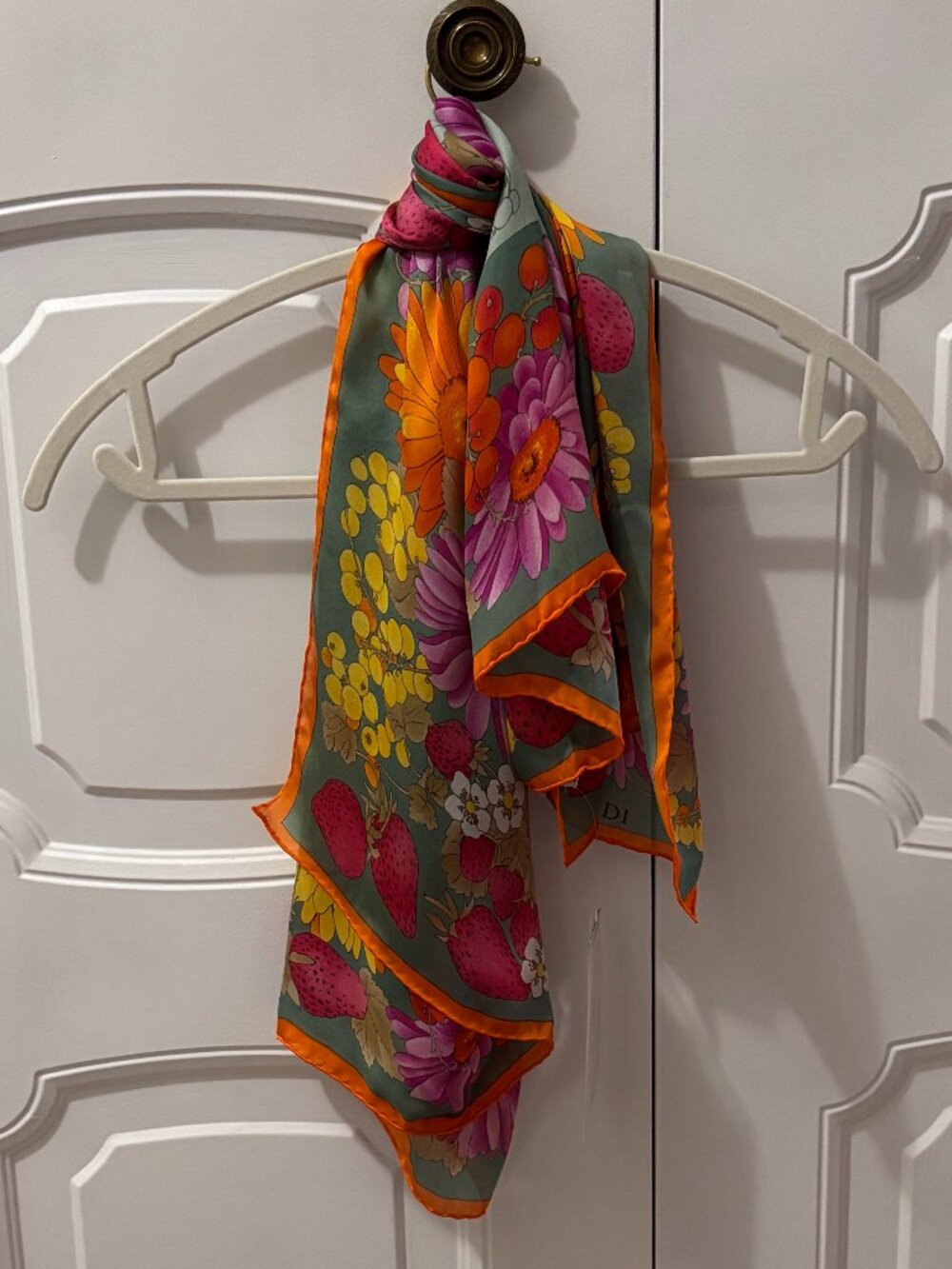 Vintage Trussardi Silk Scarf with CoA Attached